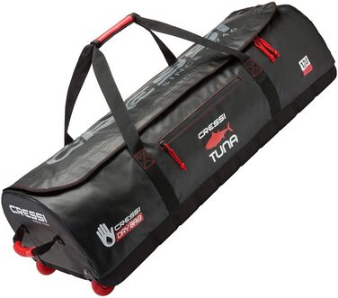 Сумка Cressi Tuna Bag 120 л, водонепроникна, чорно-червона, з колесами або без, унісекс для дорослих