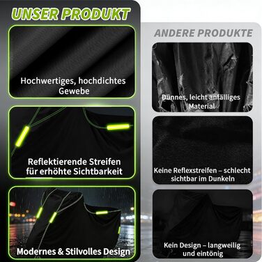 Водонепроникний чохол для мотоцикла та скутера 210D Oxford (200x105x125 см) — захисний зовнішній тент від дощу, снігу та UV-випромінювання, XXS