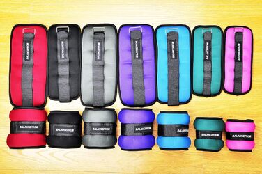 Балансувальні обважнювачі BalanceFrom GoFit для гомілки, зап'ястя, рук і ніг, регульовані, оранжеві з зигзагом (Sunset Chevron)