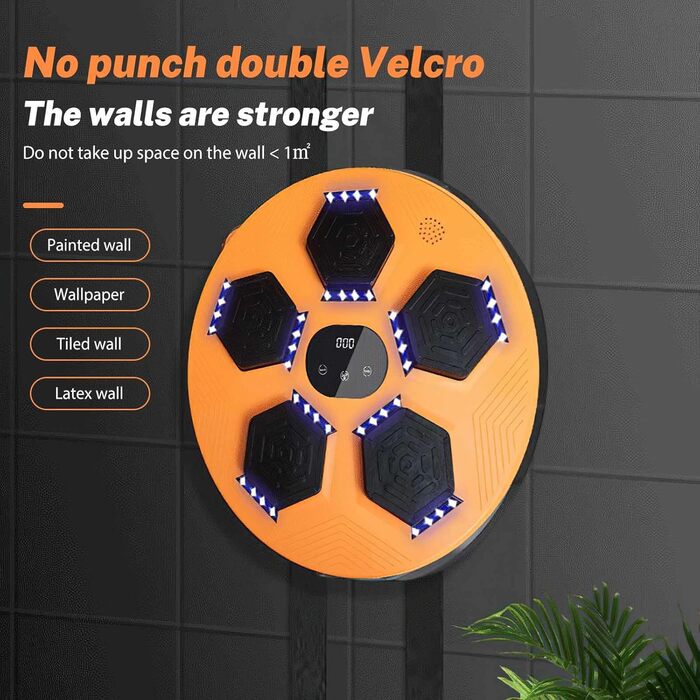 Музична бокс-машина: Smart Bluetooth бокс з рукавичками, настінний монтаж, 9 режимів швидкості та лічильник для дорослих та дітей