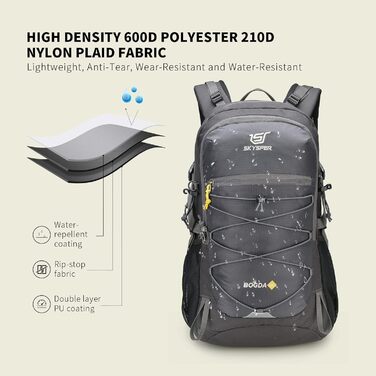 Рюкзак SKYSPER BOGDA 35 л для туризму та кемпінгу з вентиляцією спини, питною системою, з дихаючого поліестеру 3D Air Mesh