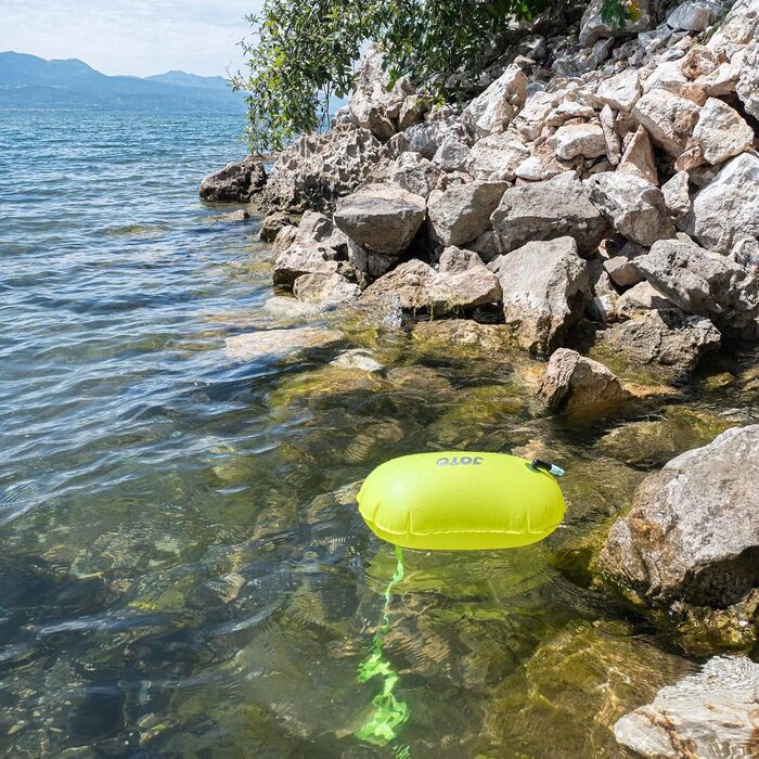 Надувна буйка для плавання JOTO (2 шт.) з поясом, безпека у відкритій воді та для триатлону, помаранчево-жовта