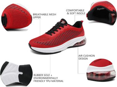 Спортивне взуття Frysen для чоловіків та жінок: кросівки для фітнесу, бігу, трекінгу. 4 кольори, розміри 36-47 EU. Зелено-білі (46 EU, червоно-білі)