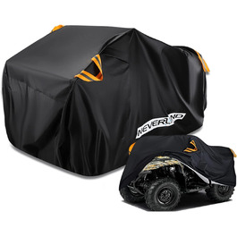 Покривало для квадроцикла NEVERLAND Quad, оранжеве фосфоресцентне, XL, 210x120x115 см, 210D Oxford, чорне