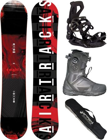 Набір для сноуборду Airtracks: дошка Wide Hybrid Rocker, кріплення Master Fastec, черевики Master Pro Dual Atop 43, сумка, 150 см