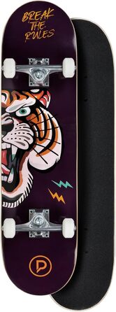 Скейтборд Playlife Tiger 31''/8'' (79x20,5 см), колеса 52x36 мм 90A, підшипники ABEC 5