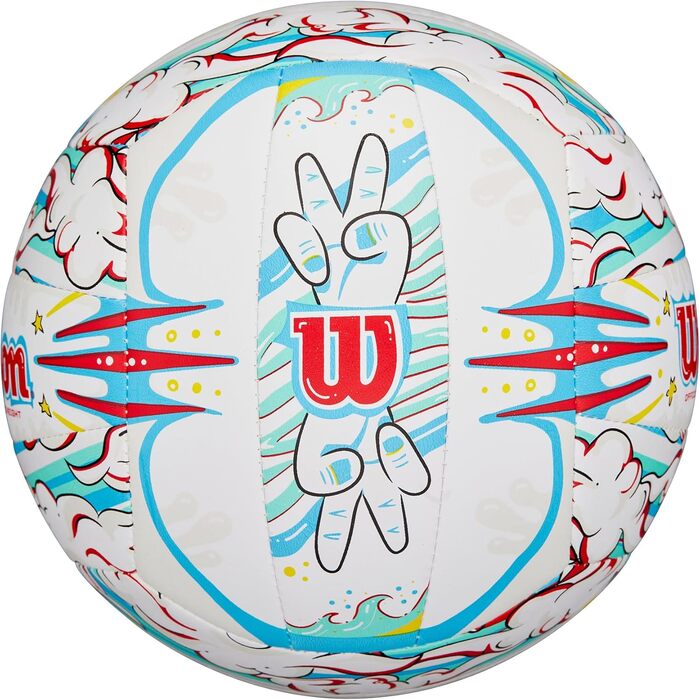 Футбольний м'яч Wilson Graffiti Peace VB New, білий/блакитний