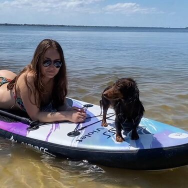 Надувна SUP-дошка AISUNSS з аксесуарами, преміум весло, 10 л водонепроникна сумка, широка стійка конструкція, антиковзке покриття, зручна дека для підлітків