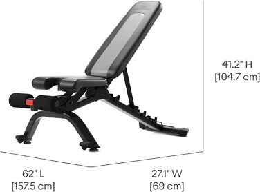 Регульована гантельна лавка Bowflex SelectTech 4.1S, компактна, для дому