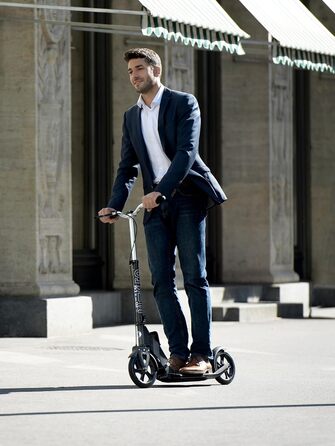 Самокат Micro Downtown з ручним гальмом для підлітків і дорослих, широкий V-кермо, низька широка дека, складаний самокат