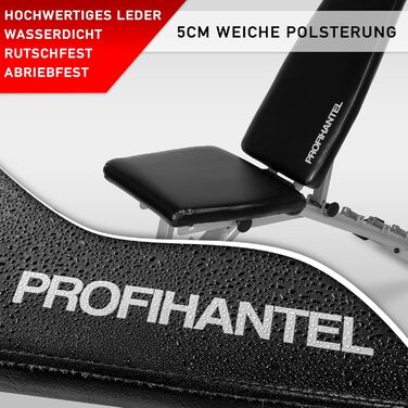 Скам'я-трансформер Profihantel 3в1: регульована лава для жиму, біцепс-тренажер, гіперекстензія, з фіксацією ніг для пресу, постер та тренувальний план