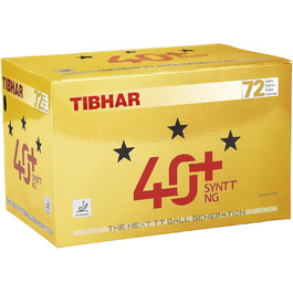М'ячі для настільного тенісу Tibhar 40+ SYNTT NG, 72 шт., білі