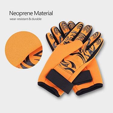 Рукавички для плавання VGEBY1, 2 мм неопрен, 5 пальців, для водного спорту, дорослі (Помаранчевий, L)