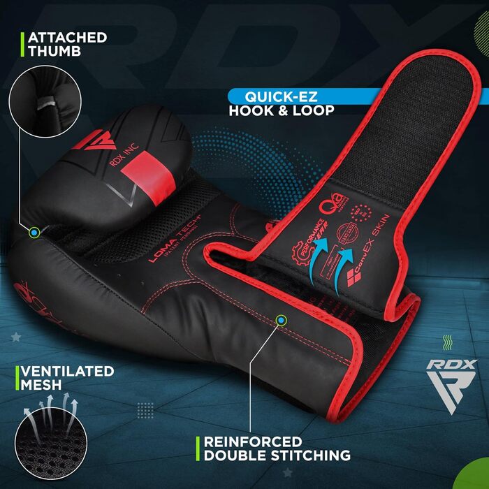 Боксерські рукавички RDX для дітей Maya Hide, 8oz (червоні) - Муай Тай, Кікбоксинг, MMA, бокс