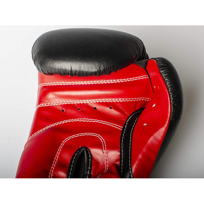 Боксерські рукавички Paffen Sport Allround ECO для тренувань і спарингів, 14 унцій, чорні/червоні, для боксу, кікбоксингу, муай-тай