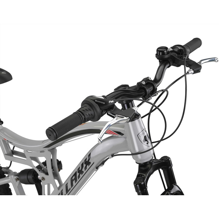 Гірський велосипед Chillaxx Bike Falcon преміум, 24/26/27.5/29 дюймів, для хлопців, дівчат, жінок і чоловіків, дискові гальма, 21 швидкість, повна амортизація, чорний-синій, V-гальмо