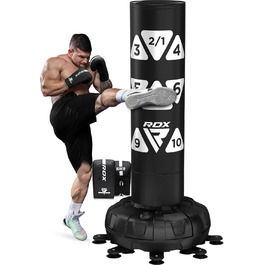 Боксерський мішок RDX 6FT для тренувань, рукавички та чохол XXL, самостійний, для MMA, кікбоксингу, білого кольору