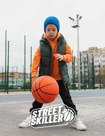 Баскетбольний кошик STREETSKILLER 43 см з дошкою, металевою сіткою та кріпленням для стіни, комплект для монтажу, для дітей і дорослих, для вулиці та приміщення, фіолетово-жовтий