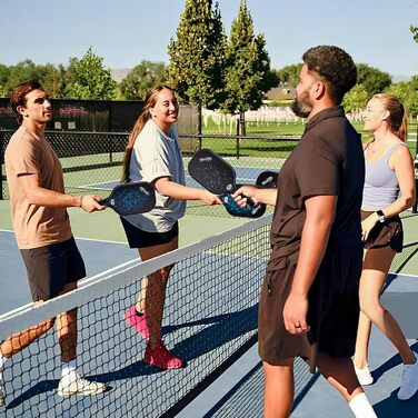 Набір ракет для піклболу 4 шт. Преміум якість, з фібергласу, для початківців. Набір включає 4 м'ячики для піклболу. Чудовий подарунок для дорослих та дітей. Hex 4 Paddel
