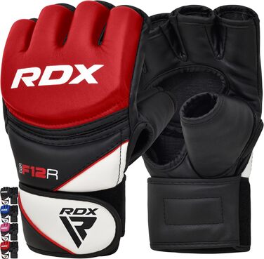 RDX рукавички з Maya-штучної шкіри для MMA, UFC, бойових мистецтв, спарингу, тренувань, греплінгу, розмір M, червоні