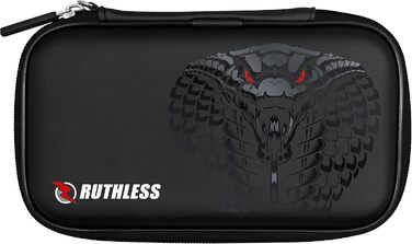 RUTHLESS Darttasche – професійний чохол для дартсів, чорний, розмір M, дизайн Кобра, триразове складання, для зберігання та транспортування дартсів