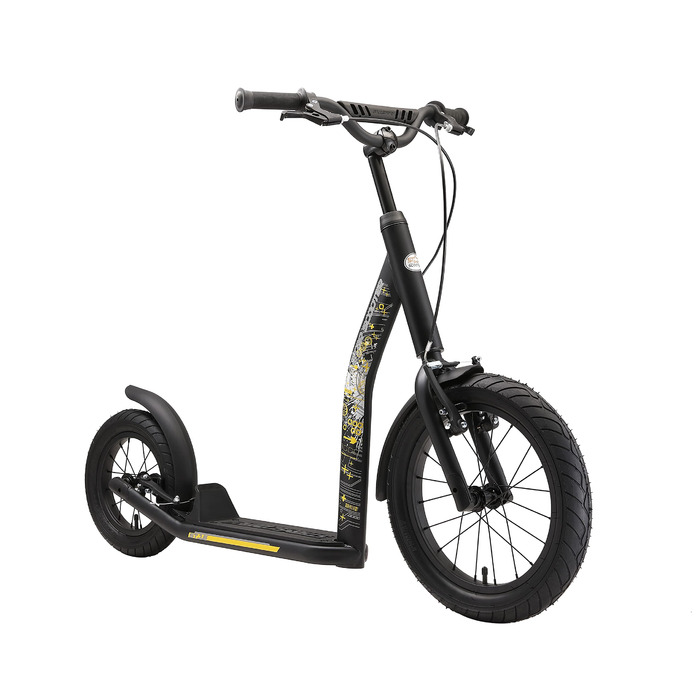 Самокат дитячий STAR SCOOTER City Kick Scooter 16 дюймів, з пневматичними колесами, регульована висота, чорний