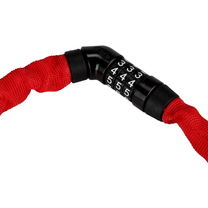 Ланцюговий замок ABUS Steel-O-Chain 4804C зі спеціальної сталі, кодовий, рівень безпеки 3 (Червоний, 75 см)