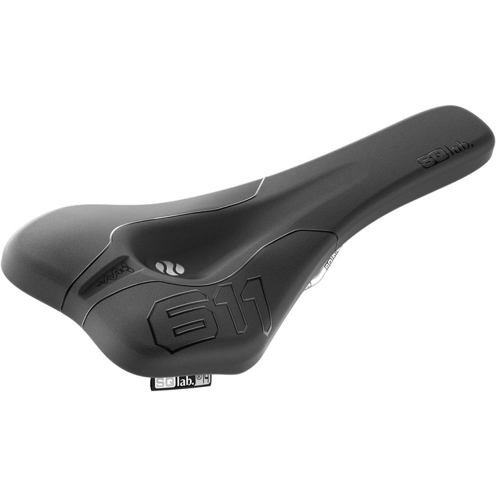 Велосипедне сідло SQlab 611 Ergowave CrMo для MTB, чорне, 13 см