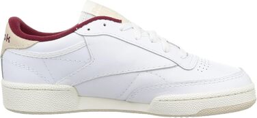 Кросівки Reebok Club C 85 - класичні білі, шкарлатно-коричневі, унісекс, 34.5 EU