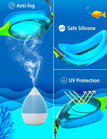 Дитячі окуляри для плавання, 2 шт. Окуляри для плавання для малюків, дітей та підлітків. Не запотівають, не пропускають воду, чіткий огляд. Дитячі окуляри для плавання від 3 до 12 років