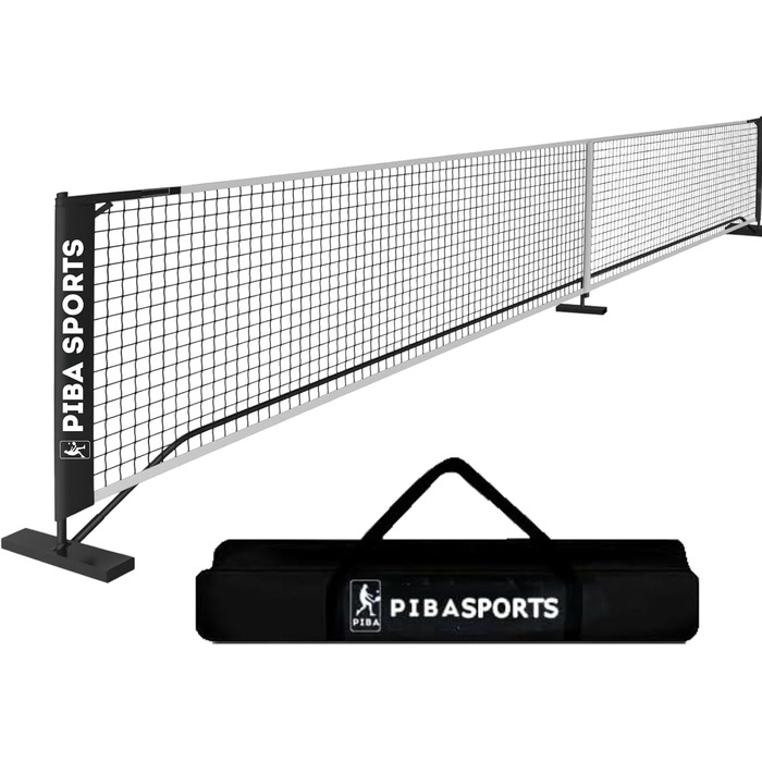 М'яка сітка для піклболу преміум-якості – офіційний розмір для турнірів, легка в збірці, міцна та портативна – ідеальна для професіоналів та любителів, чорна