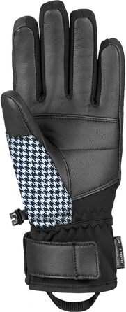 Жіночі гірськолижні рукавички Reusch Giorgia R-tex XT, чорні в клітинку (pied de poule), розмір 6.5