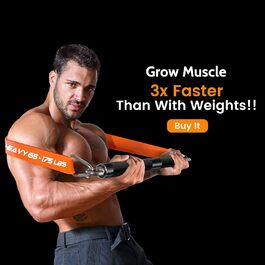 Фітнес-гумки DASKING для силових тренувань з штангою, набір - 4 гумки, з'ємна штанга, ручки для турніків - фітнес-обладнання для дому, спортзал