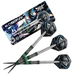 Дротики Shot! Darts AI Cyberpunk 90% вольфрамові 24 г, сталевий наконечник, професійні, для дорослих, Нова Зеландія