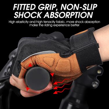 Велосипедні рукавички West Biking для чоловіків та жінок - дихаючі, безпальцеві, з неслизьким покриттям, для MTB, шосе та альпінізму, розмір XL