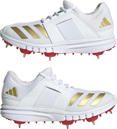 Кросівки дитячі adidas Howzat Spike Junior, 39 1/3 EU, білий/золотий/рубіновий