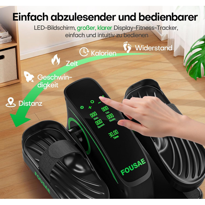 Еліптичний тренажер під стіл, компактний електричний велотренажер для ніг, 15 рівнів швидкості, тихий, для літніх людей