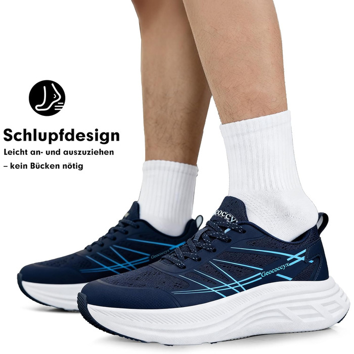 Чоловічі кросівки для бігу та ходьби Sportschuhe, широка носкова частина, дихаючі, протиковзкі, розмір 39-46 (42 EU, сині)