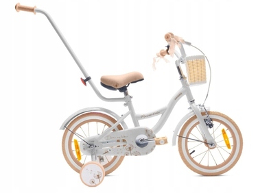 Дитячий велосипед SUN BABY Flower Bike 16 дюймів для дівчинки, біло-бежевий