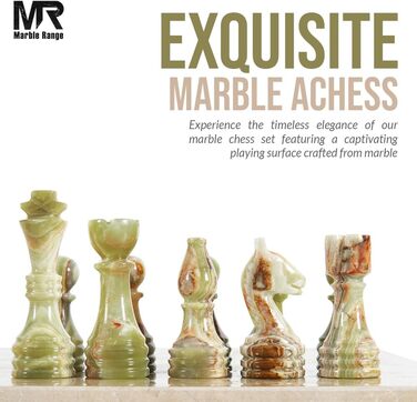 Шаховий набір з мармуру для дорослих, ручної роботи, з дошками Verona & Green Onyx, 32 фігури, 2 додаткові королеви, коробка для зберігання, розкішна подорожня гра, елегантний подарунок для дому