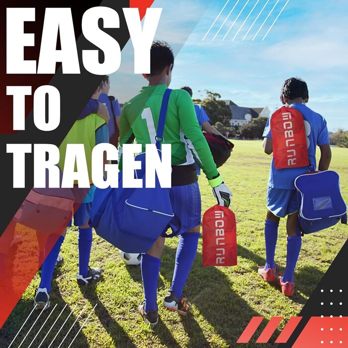 Дитячі ворота для футболу RUNBOW 1,8 x 1,2 м, переносні, з сумкою (2 шт., червоні)