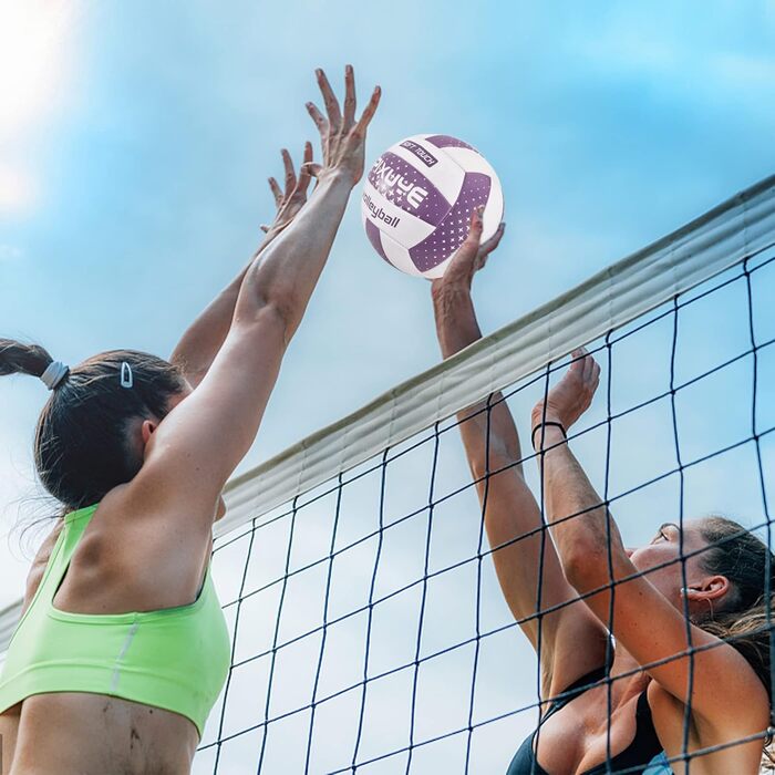 Волейбольні м'ячі PIXUYE, розмір 5, м'які для пляжу та гри, для дітей та дорослих, фіолетовий