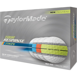 Гольф-м'ячі TaylorMade Tour Response Stripe 25, багатоколірні