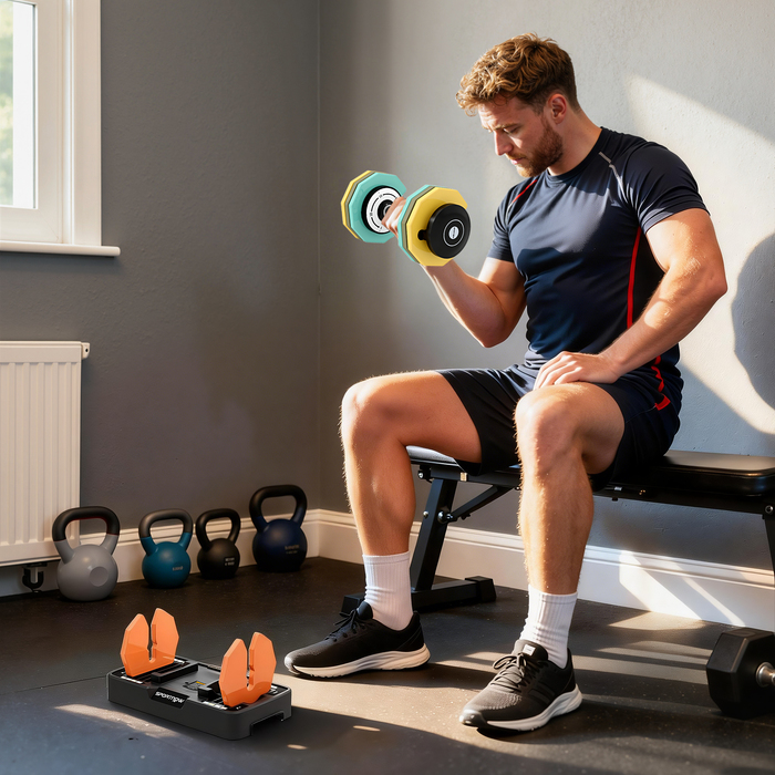 Регульовані гантелі, 5 кг/10 кг/15 кг/20 кг/25 кг. Компактні гантелі з неслизькою ручкою