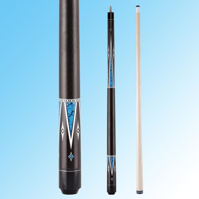 Більярдний кий для початківців 121,9 см з канадського клена, Junior розмір, блакитна обробка