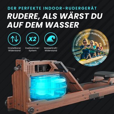Складаний водний веслувальний тренажер Bluefin Fitness Blade Aqua W-1/M-1 з LCD-дисплеєм