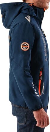 Куртка Softshell Geographica Norway Royaute для чоловіків, водонепроникна, вітростійка, тактична, для хайкінгу, катання на лижах, осінь-зима-весна (S, Navy Blue)
