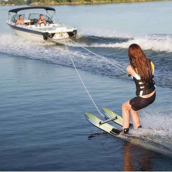 Воднолижне обладнання VEVOR для підлітків: комплект з регульованими кріпленнями X-7, подвійним тросом та знімною стійкою, до 136 кг