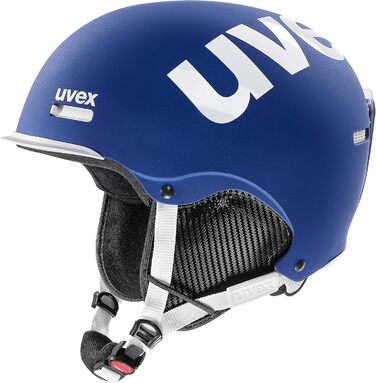 Лижний шолом Uvex HLMT 50 для жінок і чоловіків, індивідуальне регулювання розміру, оптимізована вентиляція, розмір 52-55 см, матовий кобальтово-білий