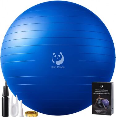 Гімнастичний м'яч Slim Panda 55-85 см, антивибуховий, з насосом, для фітнесу, терапії, вагітних і літніх людей